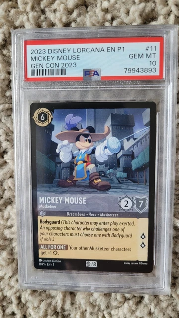 Disney Lorcana Mickey Mouse Musketeer Gen Con 2023 Promo PSA 10 GEM MINT
