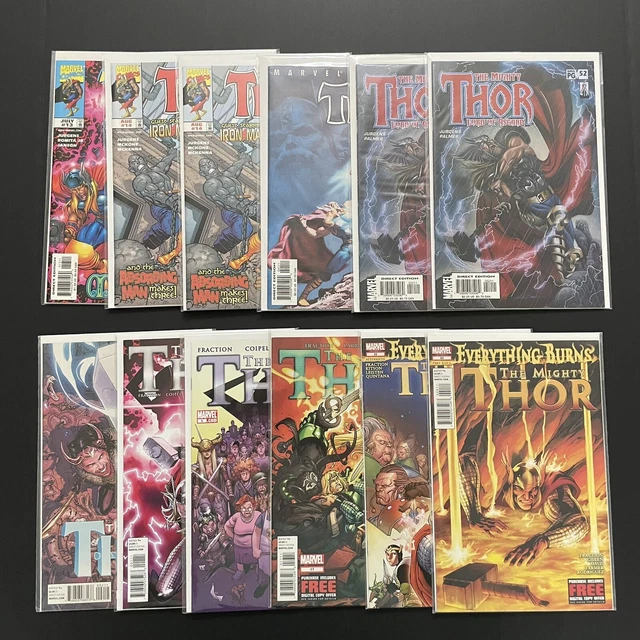 Marvel The Mighty Thor Lot of 10 Comic Books Misc Issues Bagged Boarded Gemini