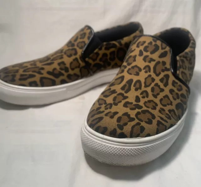 SERRA Women Fashion Sneakers Leopard Print Memory Foam Size 8