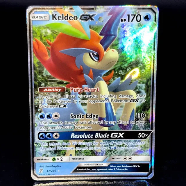 Keldeo GX - SM Unified Minds 47/236 - Halbkunst seltene Pokémon-Karte