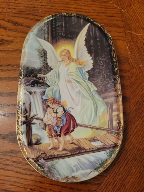 1995 Bradford Exchange Collector Plate German Angel "Behuteter Heimweg"