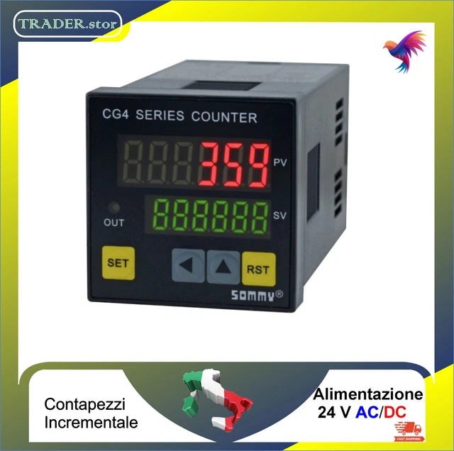 CONTA PEZZI ,Contatore, Contapezzi .V 220 Input Per Encoder O Sensori EUR 40,00 - IT - Foto 7