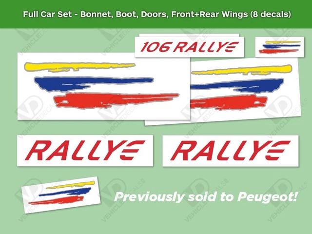 Autocollant Malle Arrière PEUGEOT Pour 106 Rallye 2 - Sticker Déco
