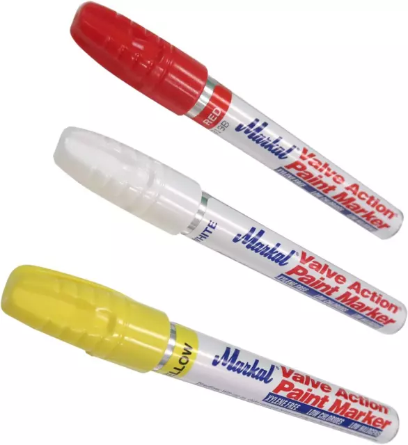 Yellow Valve Action Metal Paint Marker U-Mark, Made In USA 10106