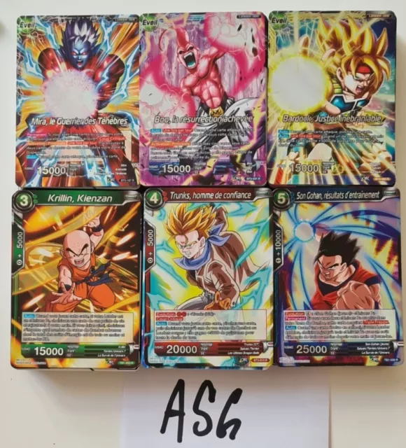 Lot 50 cartes Dragon Ball Super Card Game + 2 Rares, Sans Double