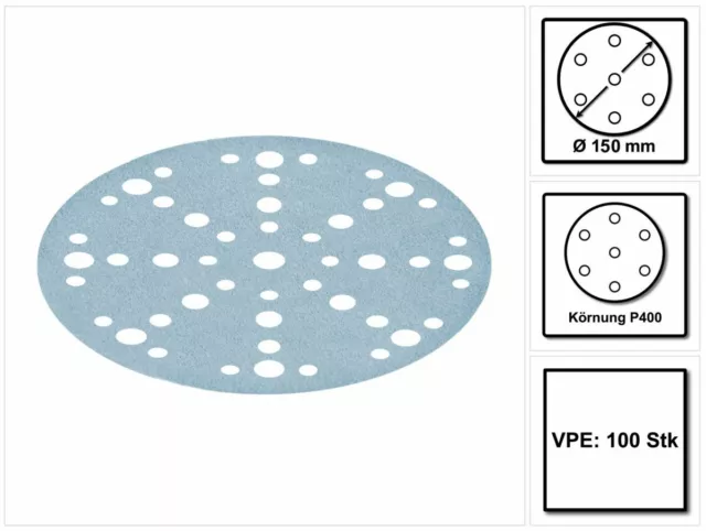 Festool STF D150/48 Schleifscheiben Granat P400 150 mm 100 Stk. ( 575172 )