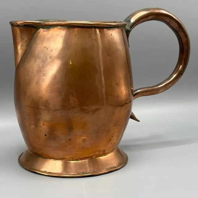 Antique Georgian Copper Jug Pitcher Flower Vase English 3 Pint Early 19C Period 3