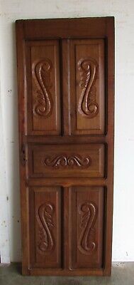 Antique Carved Single Mexican Old #38-Primitive-Rustic-29.5x81x2-Barn Door
