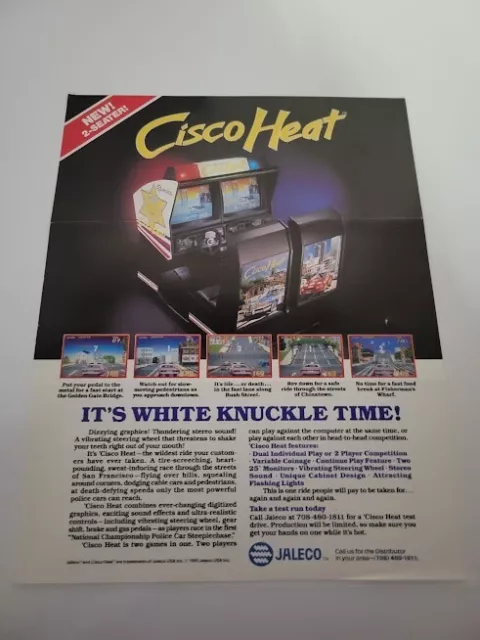 Flyer  JALECO=CISCO HEAT     Video Game advertisement original see pic
