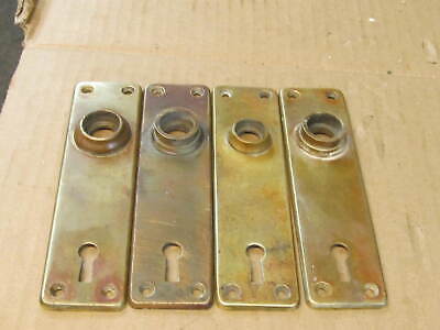 4 Vintage Solid Brass Face Plates w/ Key Hole 2