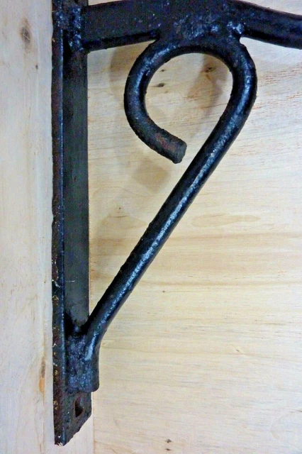 Old Heavy Duty Large Cast Iron Hook Hanger Bracket Assembly Hardware 7