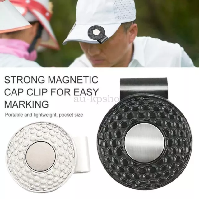 10x Golf Ball Marker Hat Clip Golf Hat Clip Magnetic Metal Golf Cap Clips Golfer