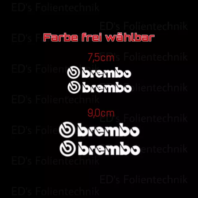 Aufkleber passend für Brembo Bremssattel Auto Motorrad Sticker Race Styling