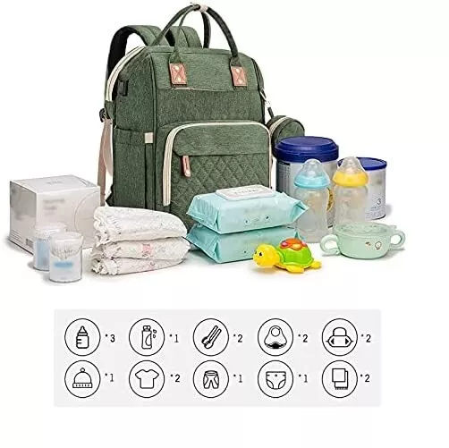 Diaper Bag Backpack with Changing Station for Baby, Mommy Bag for traveling 6