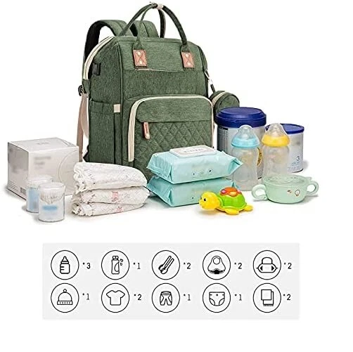 Diaper Bag Backpack with Changing Station for Baby, Mommy Bag for traveling 6