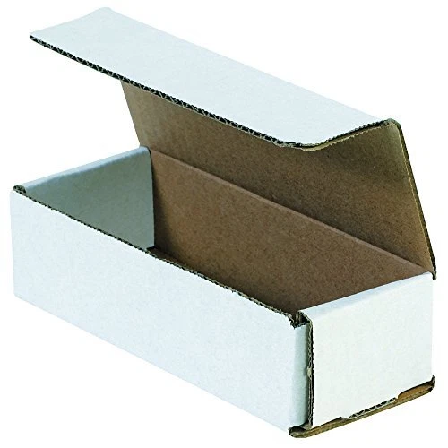Tape Logic TLMLRBL Corrugated Mailers 13 1/2" x 3 1/2" x 3 1/2" White Pack of 50