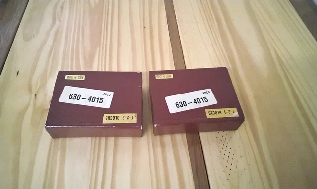 Vintage ENCO 630-4015 Precision 1-2-3 123 Blocks 2 Pairs NOS