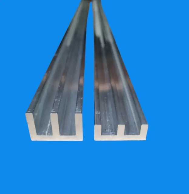 Aluminium Double Channel U C Slide Sliding Track 2 Sizes Multiple Lengths