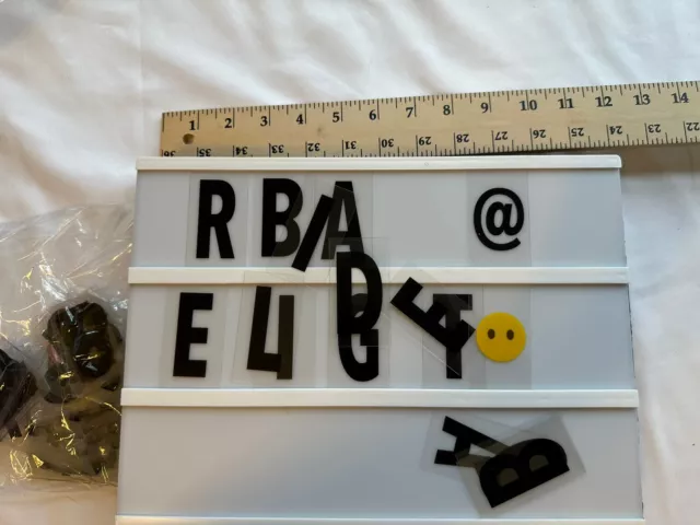 Light Box With Letters And Symbols