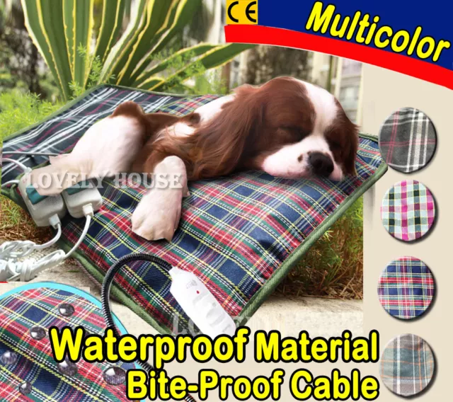 Pet Electric Waterproof Heat Heated Heating Pad Mat Blanket Bed Dog Cat 2 SIZE