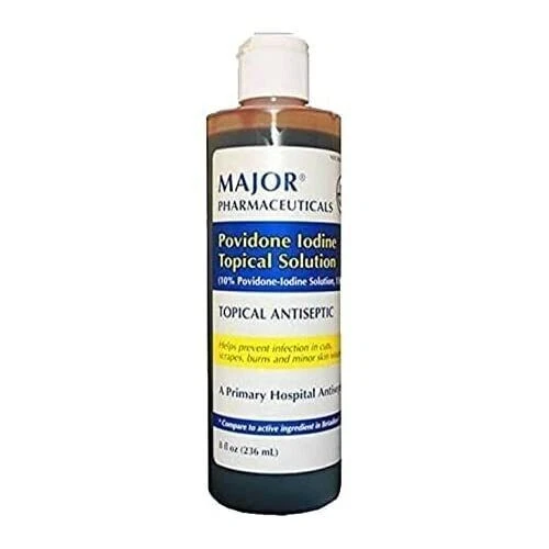 Solución Major Povidona Yodo 10% sin sabor 8 Fl Oz Fl Unf Majör Povidon İyot