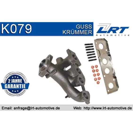 LRT K079 collettore gas di scarico inclusi accessori per Renault