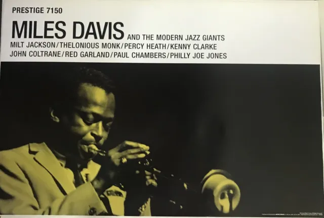 Miles Davis Prestige 7150 Vintage Out of Print Poster 24 X 36