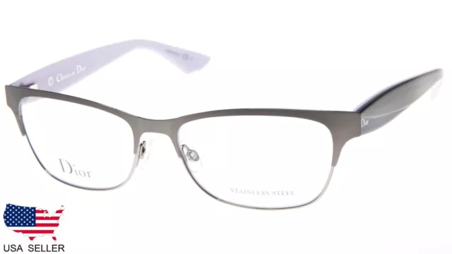 NEW Christian Dior CD3782 NHU RUTHENIUM BLACK BLUE EYEGLASSES 54-16-145 B35.5mm