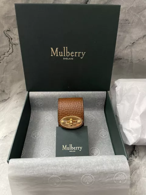 Mulberry Bayswater Cuff Bracelet | Oak Grain Leather | Size Small | Boxed & New