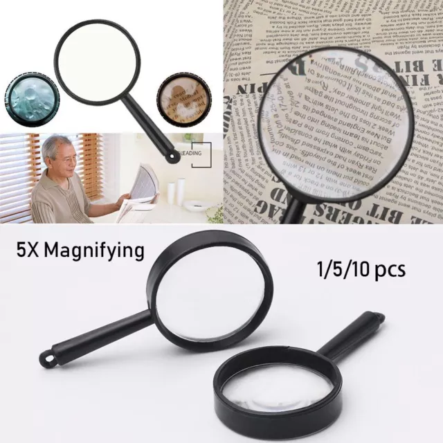 Pocket 25mm Reading Glass Lens  5X Magnifying Jewelry Loupe Hand Held Magnifier