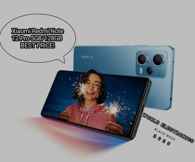 Xiaomi Redmi Note 12 Pro 5G 8/128GB Blue Unlocked New Dual Sim