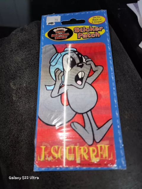 Rocky Bullwinkle Sticker Patch Squirrel changing image Mello Smello