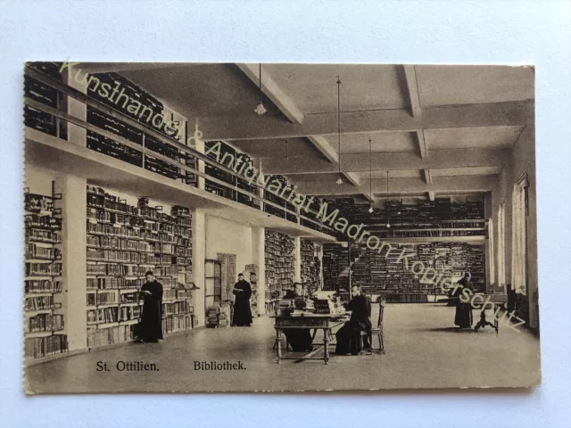 AK St. Ottilien Bibliothek um 1930 Eresing Lsndkreis Landsberg am Lech Kloster