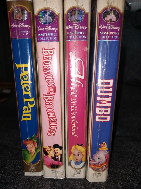 disney vhs lot all sealed Alice in wonderland, Dumbo, Peter Pan, bedknobs brooms