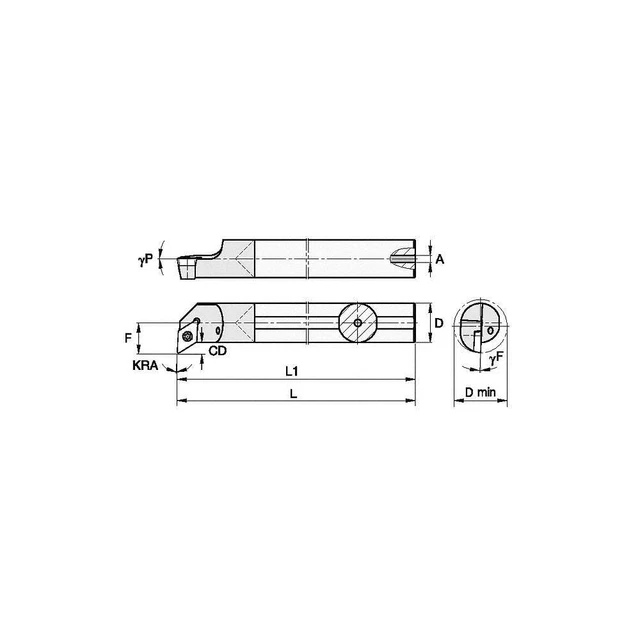 WIDIA CCPI25065R Indexable Boring Bar,0.3600",Carbide