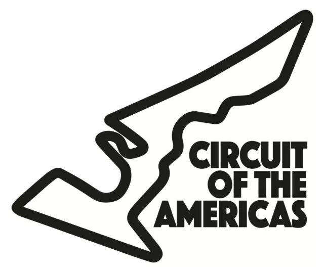 CIRCUIT DE THE Americas. Voiture Autocollant Vinyle F1 USA Course Grand