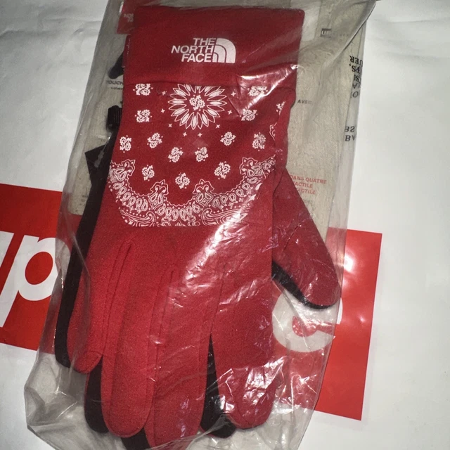 SUPREME X THE North Face Bandana Gloves L Navy New York SF