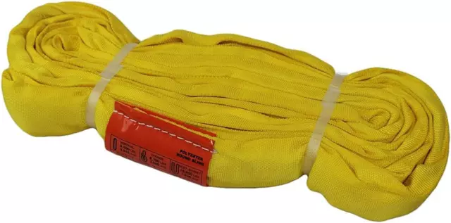 Powerlift Yellow Polyester Endless round Sling - 4 Feet Length, 8,400 Lb. Vertic