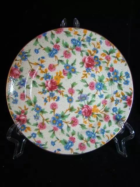 Lovely 1995 ROYAL WINTON 'OLD COTTAGE' CHINTZ Dessert PLATE, Grimwades, England