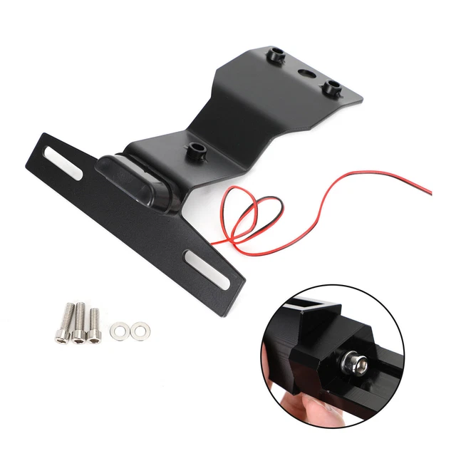 Support De Plaque D’immatriculation Pour Vélo De Route - Ultra Léger En Plastique Noir, Fixation Universelle