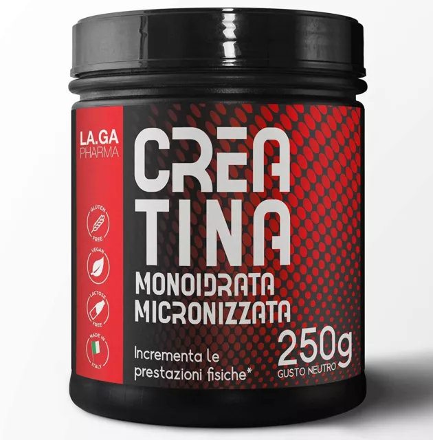 Creatina Monoidrata , Creatina in polvere micronizzata gusto neutro  250gr