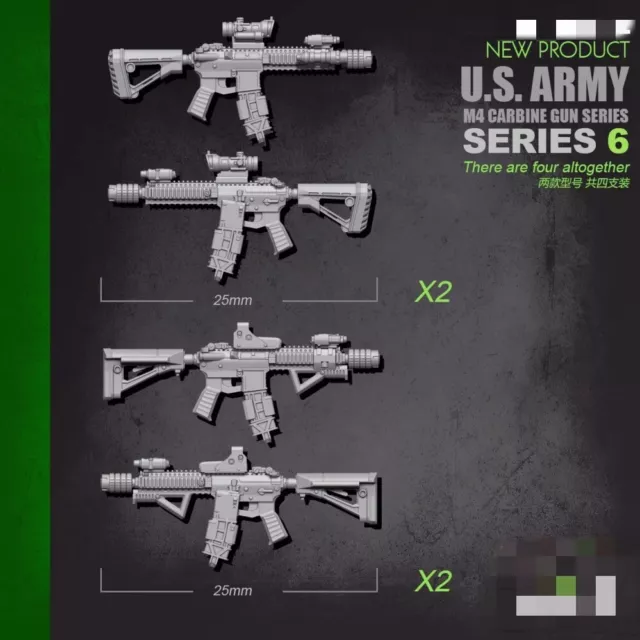 1:35 resin model kit Original Gun Weapon M4 Rifle-6 Unassembled unpainted