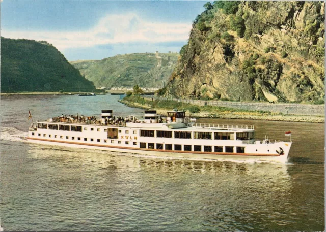 AK/ Postkarte : MS Köln - Bordstempel 1965 - Rhein Dampfschiffahrt