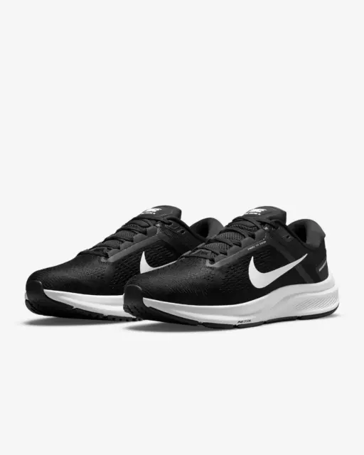 Nike Zoom Air Structure 24 Men's Running Sneakers Shoes Black / White DA8535-001