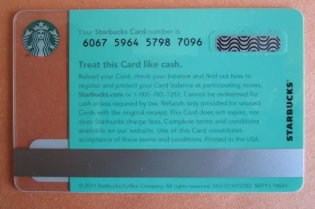 Carte régionale Starbucks - *** Palmiers de Floride 2011 *** - retraité, rare et HTF 2