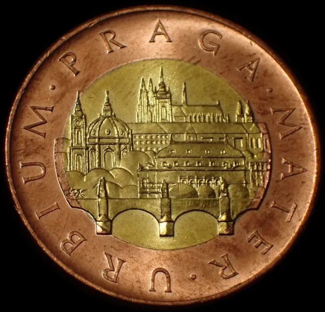 Czech Republic 50 Korun 2021 PRAGA Bimetallic UNC Coin WCA 8116