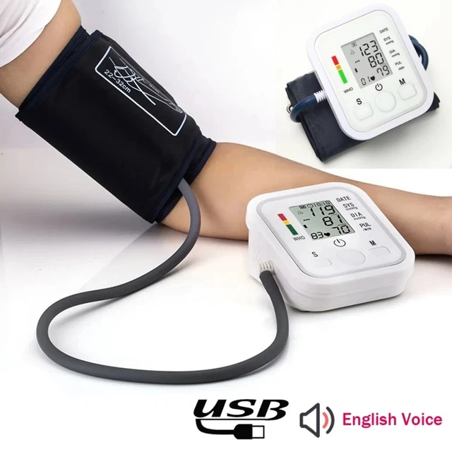 Misuratore automatico digitale della pressione sanguigna braccio frequenza cardiaca monitor BP macchina