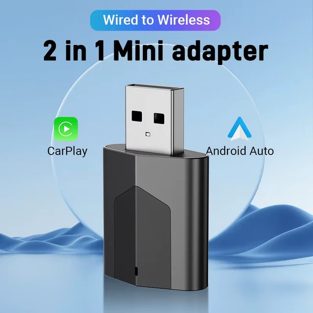 2025 ANDROID 14 3In1 Carplay Ai Box Wireless Android Auto USB Adapter ...