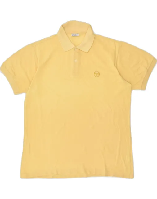SERGIO TACCHINI Mens Polo Shirt Medium Yellow Cotton AI13