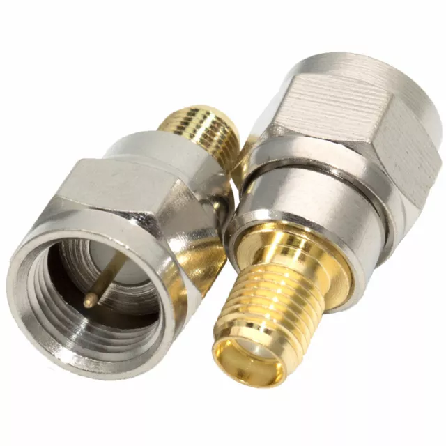 Alloy F Type Male Plug To SMA Female Jack RF Coaxial Adapter Connector